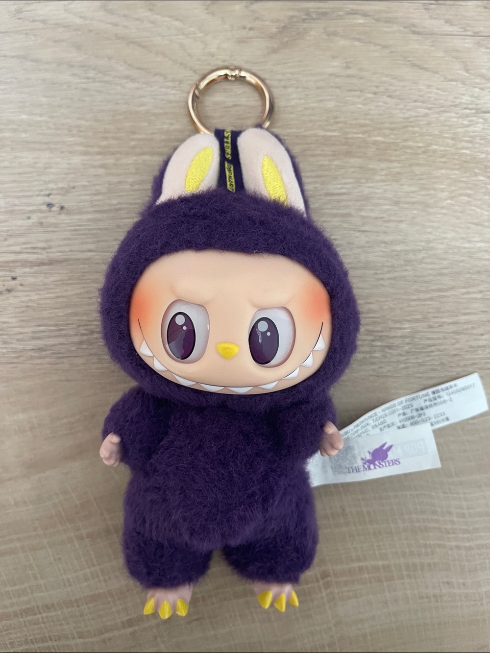 Plush Bunny Monster Keychain - Purple Cute Character
